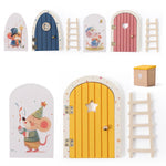 décoration murale porte elfe bois miniature souris étoile cœur cadeau enfant fantaisie
