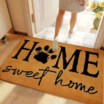 tapis d'entrée moderne or noir blanc sweet empreintes pattes love cœur résistant extérieur adultes