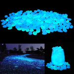 décoration extérieure galets lumineux bleu vert modernes semi translucides 300pcs