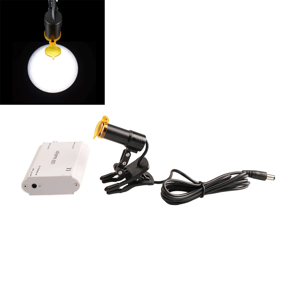 lampe frontale led dentaire chirurgicale filtre jaune pince loupes dentaires