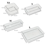 Boîte de rangement salle de bain gris clair sans BPA