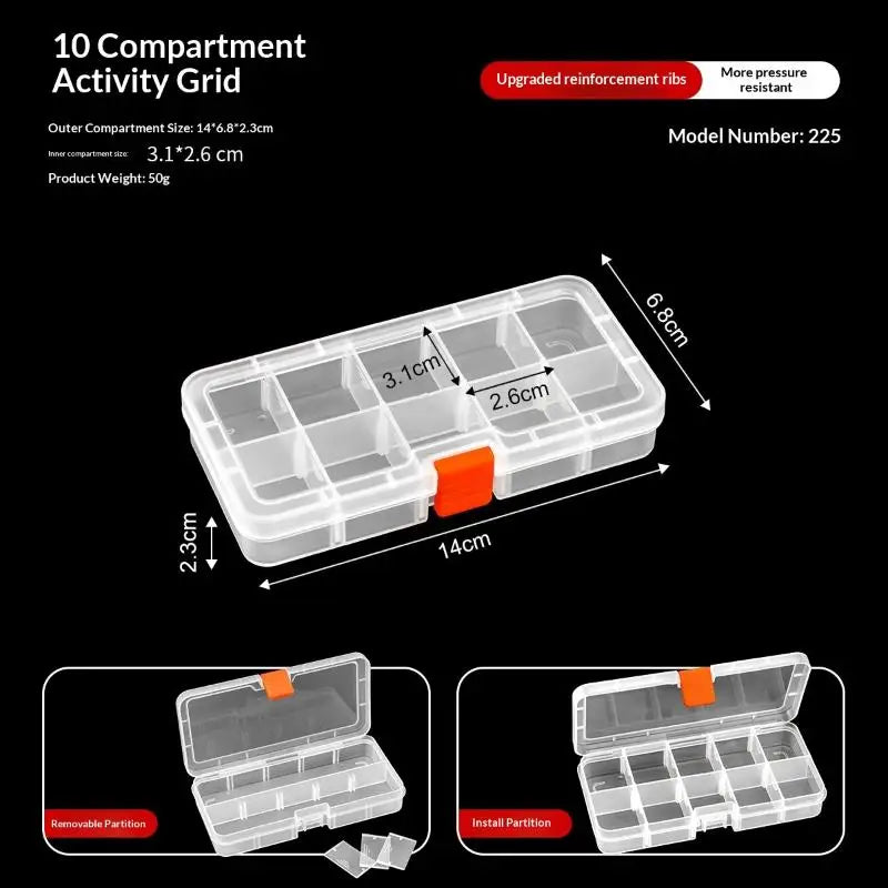 boîtes rangement détachables gris orange modernes compartiments outils bricolage maison organisation bijoux