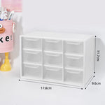 boîtes rangement tiroirs transparentes violet rose blanc organisation pratique moderne