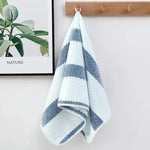 serviettes bain polyester absorbantes serviettes toilette moderne gris vert bleu doré texture éponge bordure