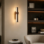 applique murale moderne noire cuir marron finition rectangulaire led fixée mur contemporain