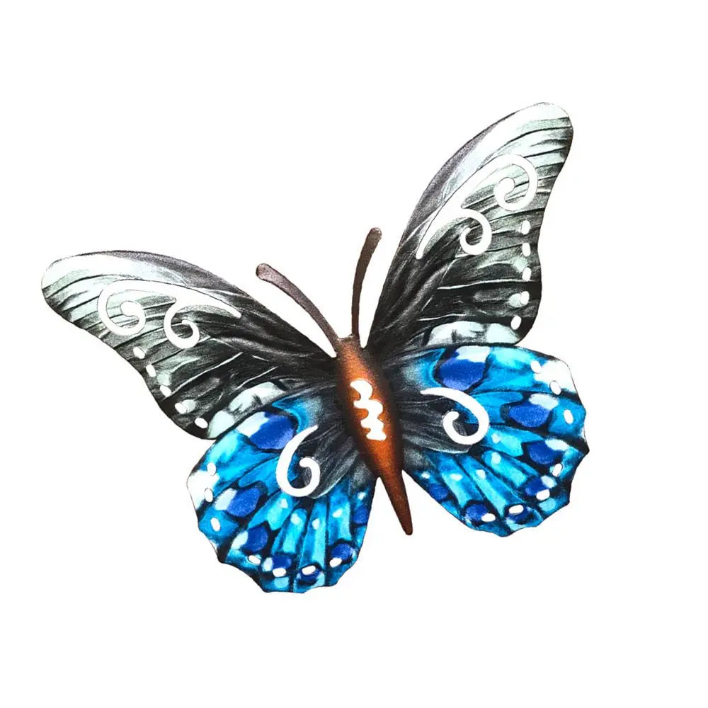 décoration murale oiseau colibri métal fleurs colorées vert bleu orange rose jaune