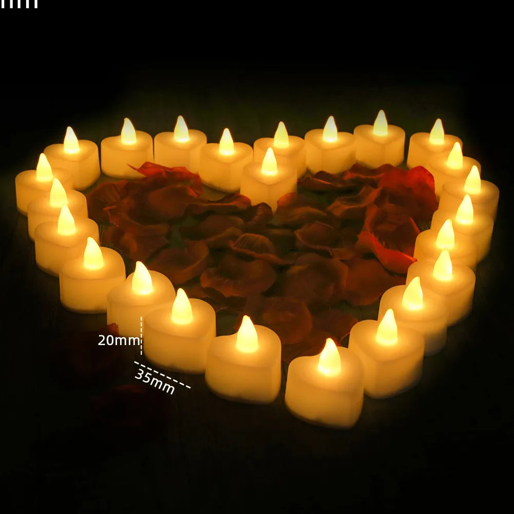 bougies led sans flamme décoration mariage élégantes motifs floraux blanc doré adhésives festivals fêtes