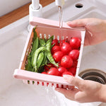 paniers rangement rose clair vert pastel blanc grille perforation clips moderne pratique