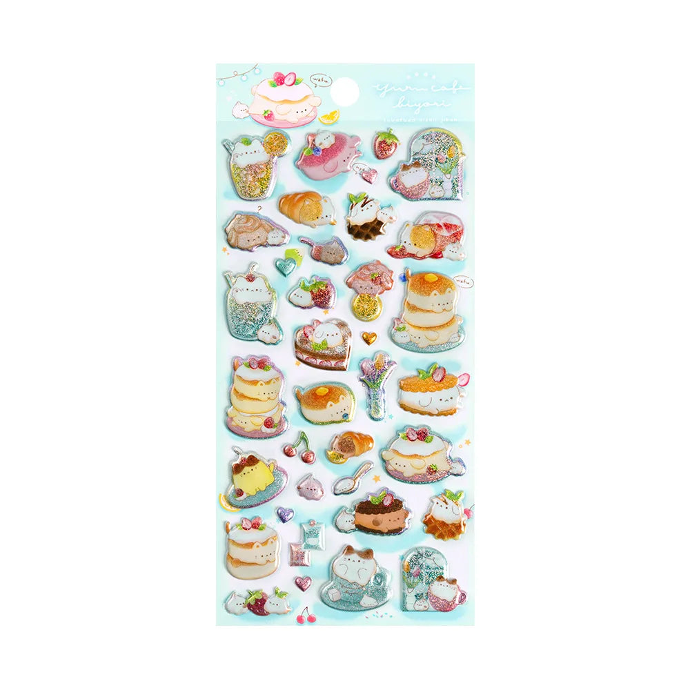 sticker 3d holographique animal mignon gonflé autoadhésif décoration téléphone album cadeau kawaii
