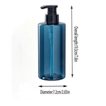distributeur savon liquide bleu vert transparent contemporain 250ml 450ml 650ml pompe bouchon rechargeableextérieurvoyage