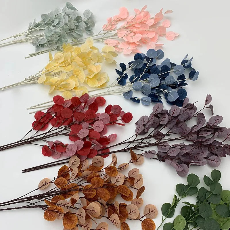 décoration maison branche feuilles artificielles couleurs variées extérieur intérieur festive