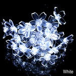 guirlande lumineuse fleurs blanc jaune multicolore moderne led auto alimentée imperméable decoration mariage