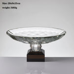 plateau dessert cristal transparent facetté moderne élégant fruits collations luxe