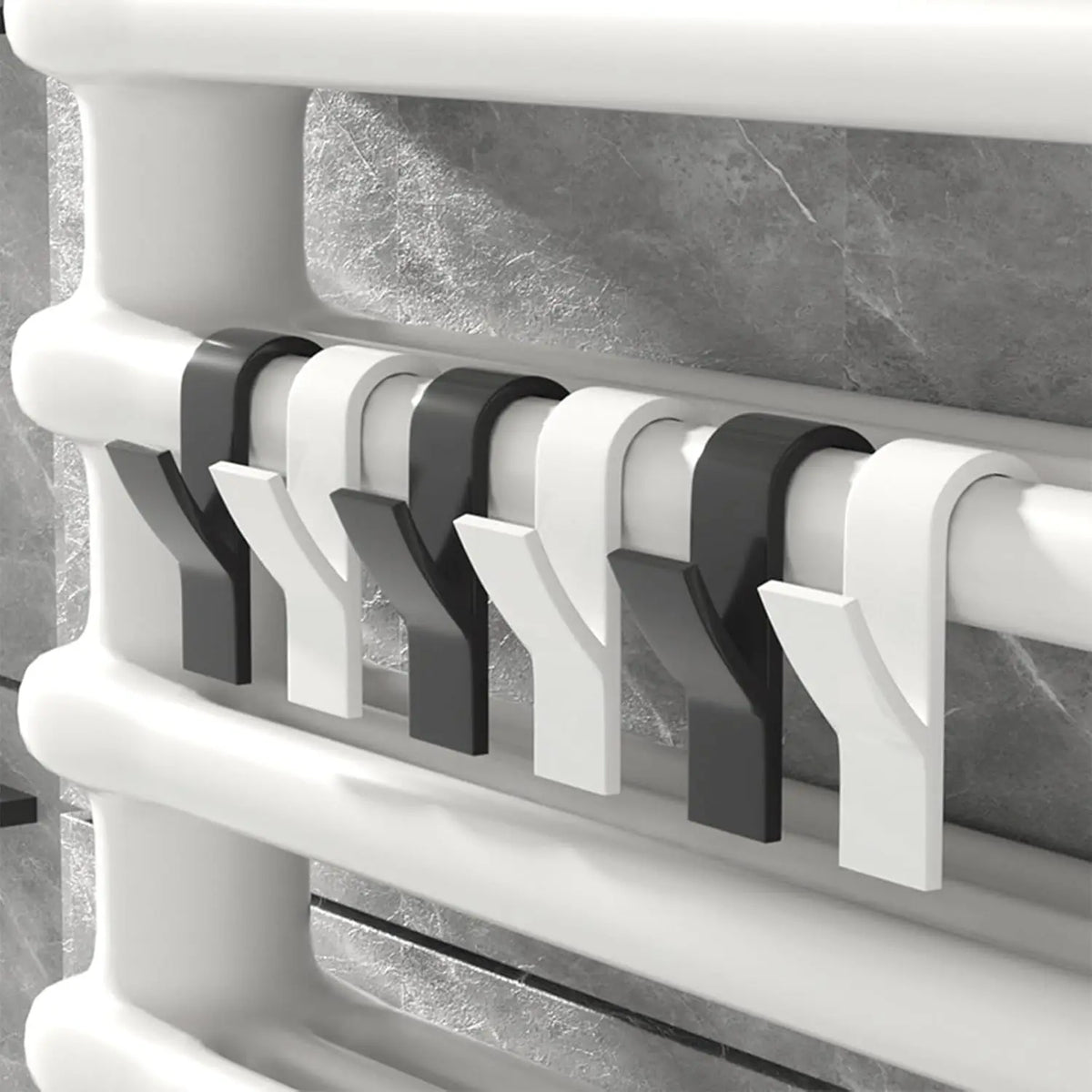 crochet radiateur moderne noir blanc suspension bar étagère salle bain organisateur maison support porte