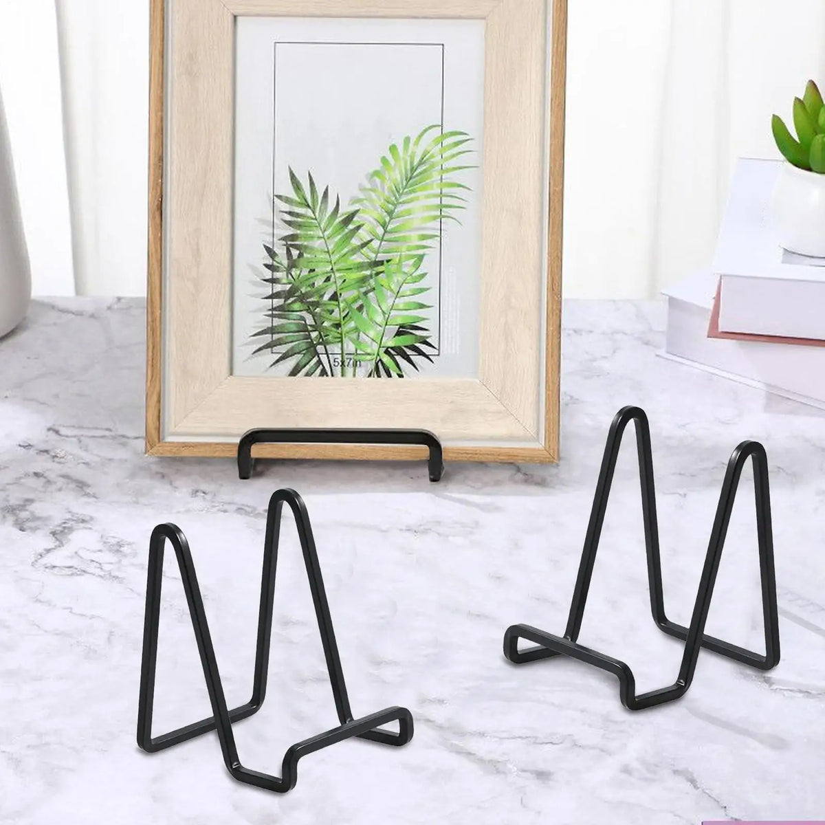 support assiettes métal noir minimaliste réutilisable nourriture présentation table fête
