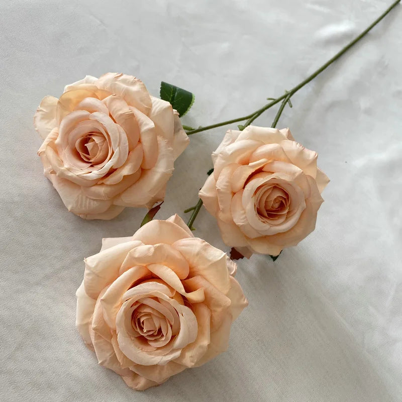 bouquet roses artificielles décoration mariage anniversaire intérieur classique blanc rose vert