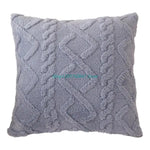 taie d'oreiller double face polyester coton bleu motif géométrique moderne adhésif 43cm 43cm