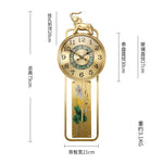 horloge murale moderne or floral asiatique décoration éléphant aiguille métal verre