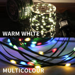 guirlandes lumineuses extérieures 100m 800leds multicolore flexible diy fêtes noel mariage