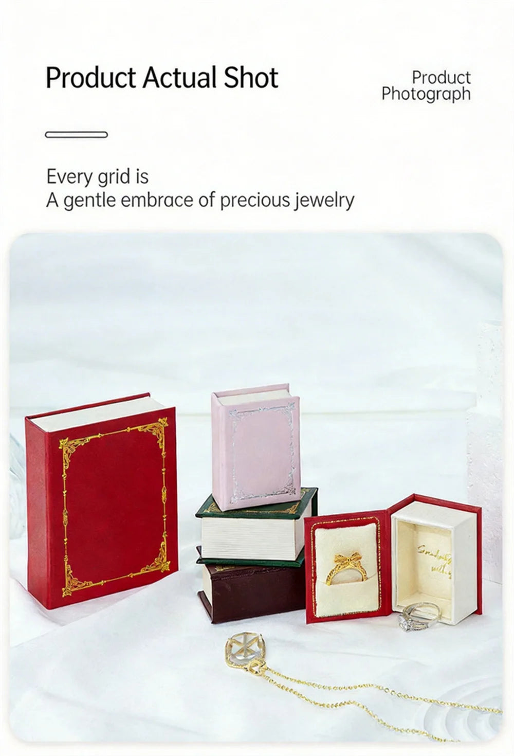 boîte bijoux velours aimantée couleurs rouge rose verte classique rangement bijoux créatif livre