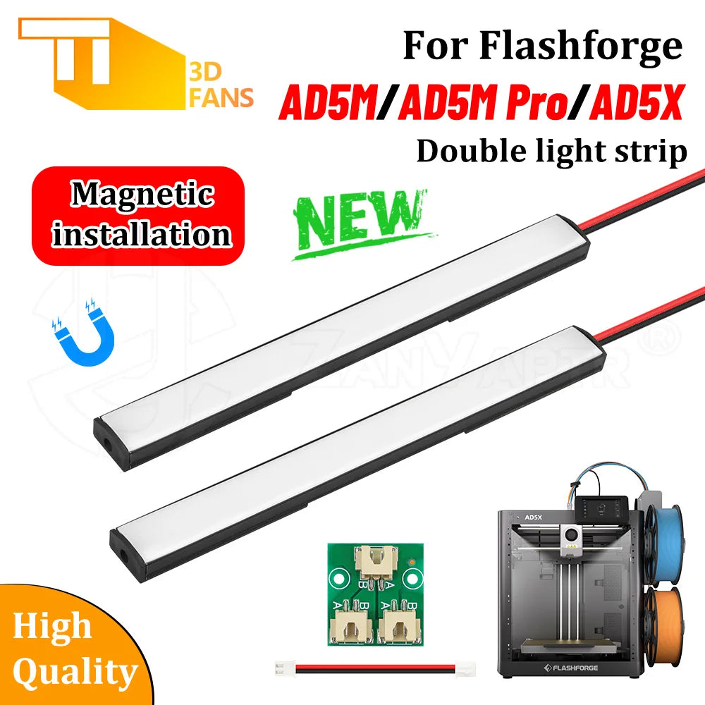 lumière led double blanc rouge aimantée moderne fonctionnelle 431.5mm 182.7mm 17.6mm