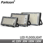 projecteur led ip65 waterproof 100w 150w moderne fixations ølets noir