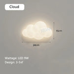 lampe nuage blanc moderne adhésive murale led chambre salon entrée étude