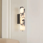 lampe murale moderne marbre blanc noir fixée mur éclairage led chambre salon decoration chic