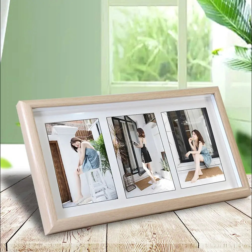 cadre photo multi photos bois moderne minimaliste photos decoration intérieure haute definition posable mur