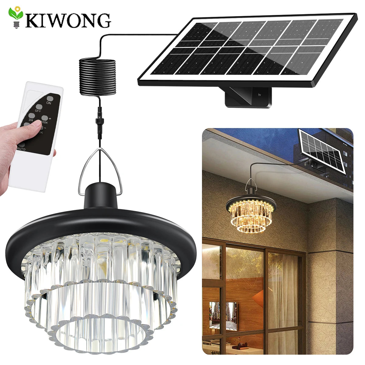 Lampe solaire LED étanche extérieure IP65 ABS Art Déco Changement Couleur Autonome Urgence