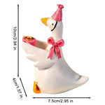 support bougie canard blanc rose jaune détails sculptés texture mat décoratif artisanal bougie ruban