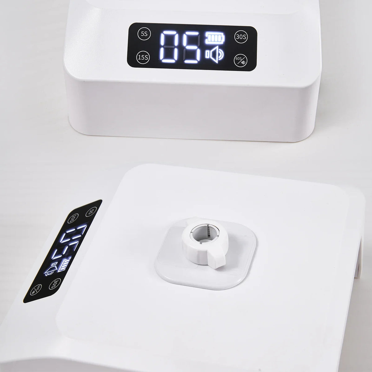 lampe led uv rechargeable ongles pieds moderne écran digital blanc interrupteur