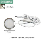lampe led moderne 3w 10w usb dimmable blanc gris métallique rond lisse