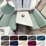 coussin banquette vert tissé motifs géométriques moderne housses extensibles polaire 100 polyestère