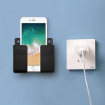 support mural rechargeable smartphones rangement télécommandes boîte adhésive moderne noir blanc