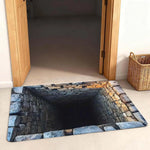 tapis sol 3d illusion optique gris bleu moderne daim résistant décoloration 40x60cm 50x80cm