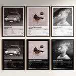 affiche moderne portrait homme véhicule noir blanc chambre salon decoration papier cadre mural