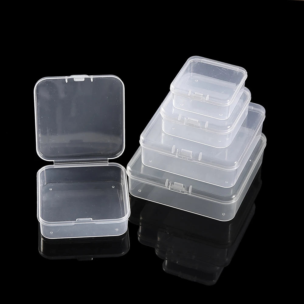 boîtes rangement bijoux transparentes compartiments réglables clips fermeture pratique simple