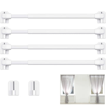 tringles rideau télescopiques blanc gris moderne sans perçage 10 supports adhésifs inclusversible minimaliste