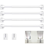 tringles rideau télescopiques blanc gris moderne sans perçage 10 supports adhésifs inclusversible minimaliste
