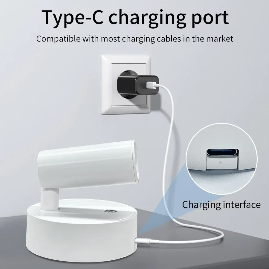 veilleuses led murales rechargeables usb noir blanc modernes minimalistes