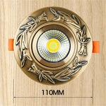 Spot encastré LED cuivre bleu pour plafond cuisine