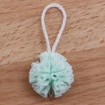 pompom bain serviettes moderne doux blanc rose vert violet jaune dentelé pratique chambre