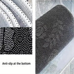 tapis entrée moderne imprimé chat texturé beige noir blanc 40x60cm imperméable