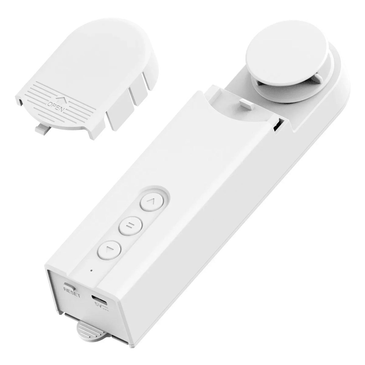 moteur store roulant blanc moderne adhésif boutons stop open close timer voice remote bluetooth