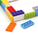 cadre photo diy briques lego ludique coloré enfantin rouge jaune bleu vert violet orange
