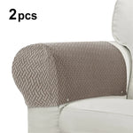 protège accoudoirs canapé gris marron beige bleu marine tissu jacquard moderne pièces