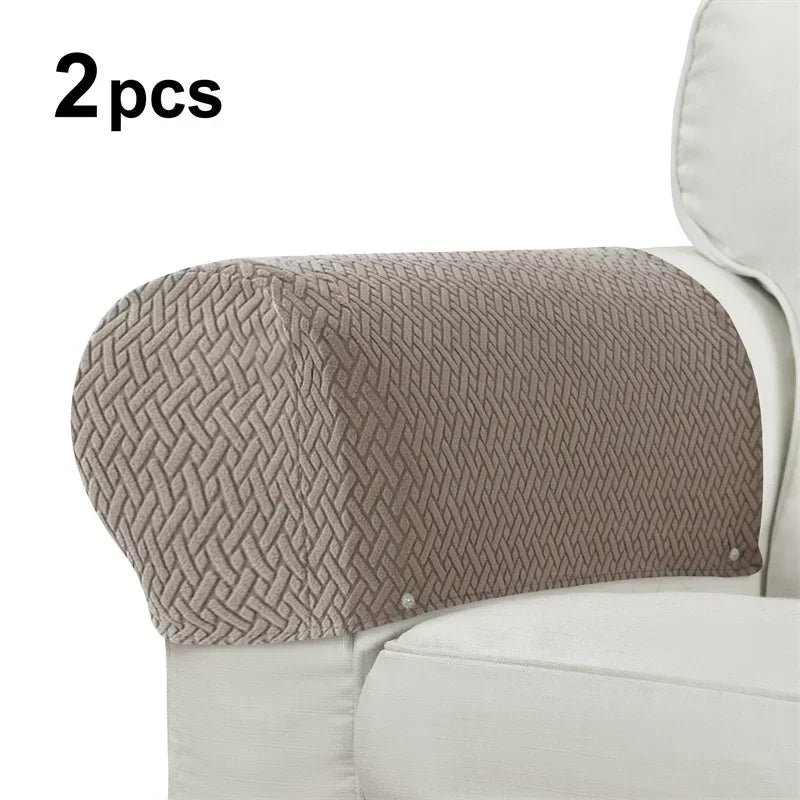 protège accoudoirs canapé gris marron beige bleu marine tissu jacquard moderne pièces