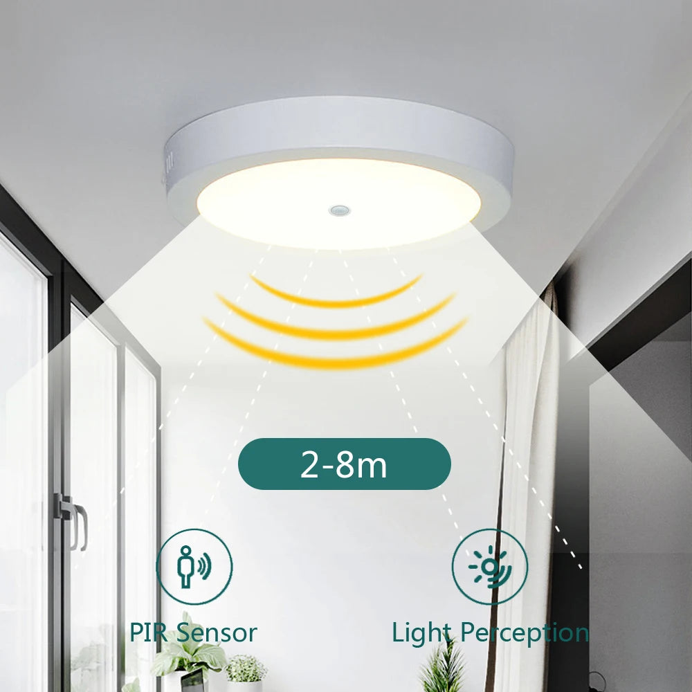 plafonnier led rond moderne blanc capteur mouvement interrupteur tactile salon cuisine