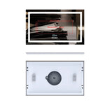 miroir lumineux moderne marbre blanc noir antibuée led bluetooth défog couleurs
